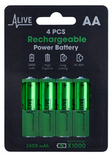 Batteri Uppladdningsbart AA 4-pack 